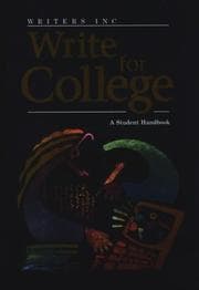 Tapa de Write for College