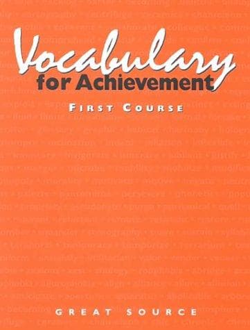Tapa de Vocabulary for Achievement