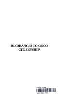 Tapa de The hindrances to good citizenship