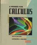 Tapa de A primer for calculus