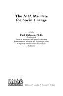 Tapa de The ADA mandate for social change