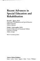Tapa de Recent advances in special education and rehabilitation