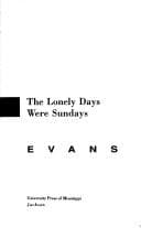 Tapa de The lonely days were Sundays