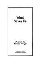 Tapa de What saves us
