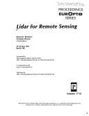 Tapa de Lidar for remote sensing