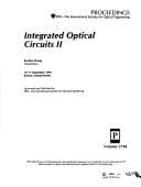 Tapa de Integrated optical circuits II