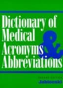 Tapa de Dictionary of medical acronyms & abbreviations