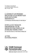 Tapa de La Genèse et les premiers siècles des villes médiévales dans les Pays-Bas méridionaux
