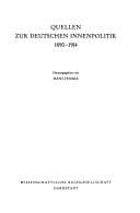 Tapa de Quellen zur deutschen Innenpolitik 1890-1914