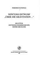 Tapa de Newtons Entwurf "Über die Gravitation--"