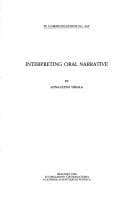 Tapa de Interpreting oral narrative