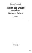 Tapa de Wenn die Dinge aus dem Namen fallen