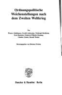 Tapa de Ordungspolitische Weichenstellungen nach dem Zweiten Weltkrieg