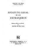Tapa de Estatuto legal de los extranjeros