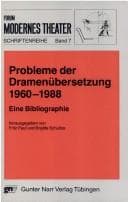 Tapa de Probleme der Dramenübersetzung 1960-1988