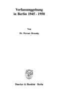 Tapa de Verfassunggebung in Berlin 1945-1950