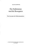 Tapa de Der Stalinismus und die Renegaten