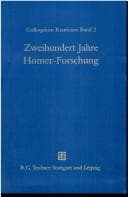 Tapa de Colloquium Rauricum Band 2 Zweihundert Jahre Homer-Forschung: Rückblick und Ausblick (German Edition)