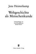 Tapa de Weltgeschichte als Menschenkunde