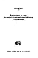 Tapa de Prolegomena zu einer linguistisch-literaturwissenschaftlichen Zeichentheorie