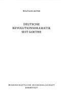 Tapa de Deutsche Revolutionsdramatik seit Goethe