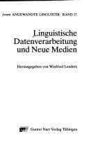 Tapa de Linguistische Datenverarbeitung und neue Medien