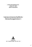 Tapa de Literaturwissenschaftliche Betrachtungsweisen