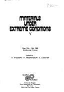 Tapa de Materials under extreme conditions