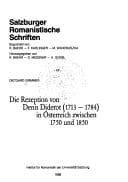 Tapa de Die Rezeption von Denis Diderot (1713-1784) in Österreich zwischen 1750 und 1850