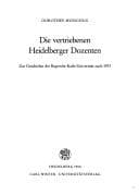 Tapa de Die vertriebenen Heidelberger Dozenten