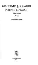 Tapa de Poesie e prose