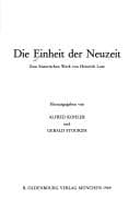 Tapa de Die Einheit der Neuzeit