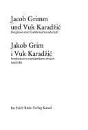 Tapa de Jacob Grimm und Vuk Karadžić