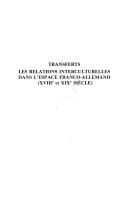 Tapa de Les Relations interculturelles dans l'espace franco-allemand (XVIIIe et XIXe siècle)