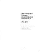 Tapa de Deutschland und die Französische Revolution