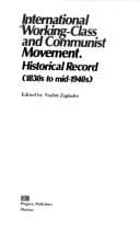 Tapa de International working class and communist movement