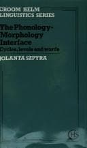 Tapa de The phonology-morphology interface