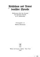 Tapa de Reichthum und Armut deutscher Sprache