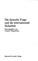 Tapa de Die Deutsche Frage und die internationale Sicherheit