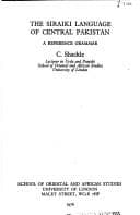 Tapa de The Siraiki language of Central Pakistan