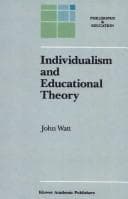 Tapa de Individualism and educational theory