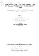 Tapa de Information control problems in manufacturing technology 1989
