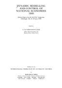 Tapa de Dynamic modelling and control of national economies, 1989