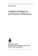 Tapa de Artificial intelligence and human institutions
