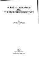 Tapa de Politics, censorship, and the English Reformation
