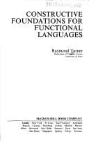 Tapa de Constructive foundations for functional languages
