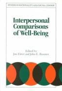 Tapa de Interpersonal Comparisons of Well-Being (Studies in Rationality and Social Change)