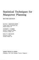 Tapa de Statistical techniques for manpower planning