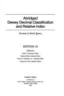 Tapa de Abridged Dewey decimal classification and relative index