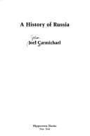 Tapa de A history of Russia